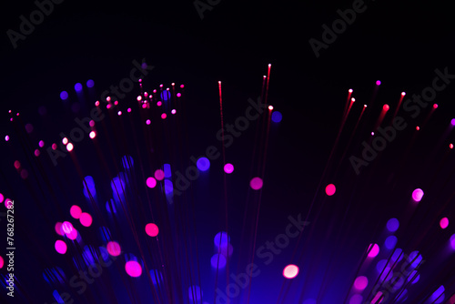 Photography green fibre optic cables internet technology