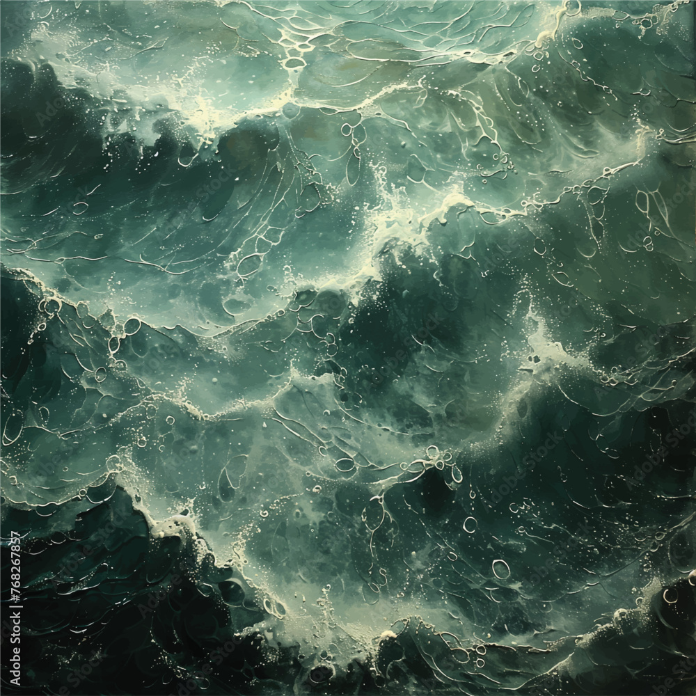 rushing ocean water texture painted wallpaper