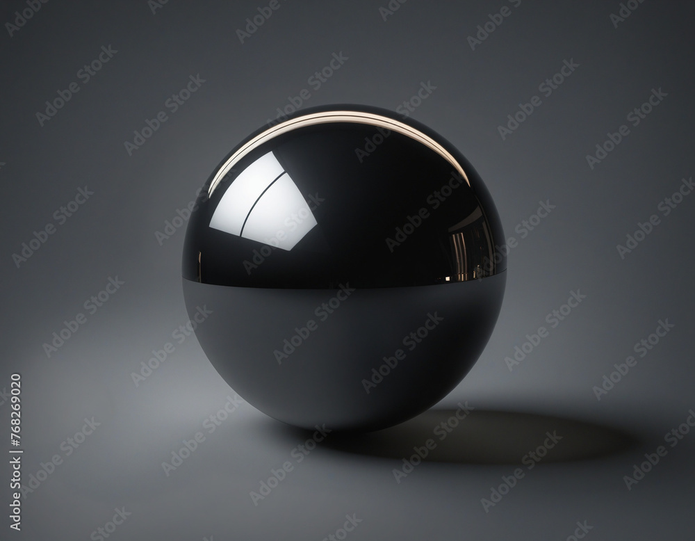 Abstract black sphere, 3d render Abstract black sphere, 3d render