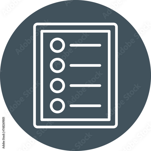 Table Of Content Line Multi Circle