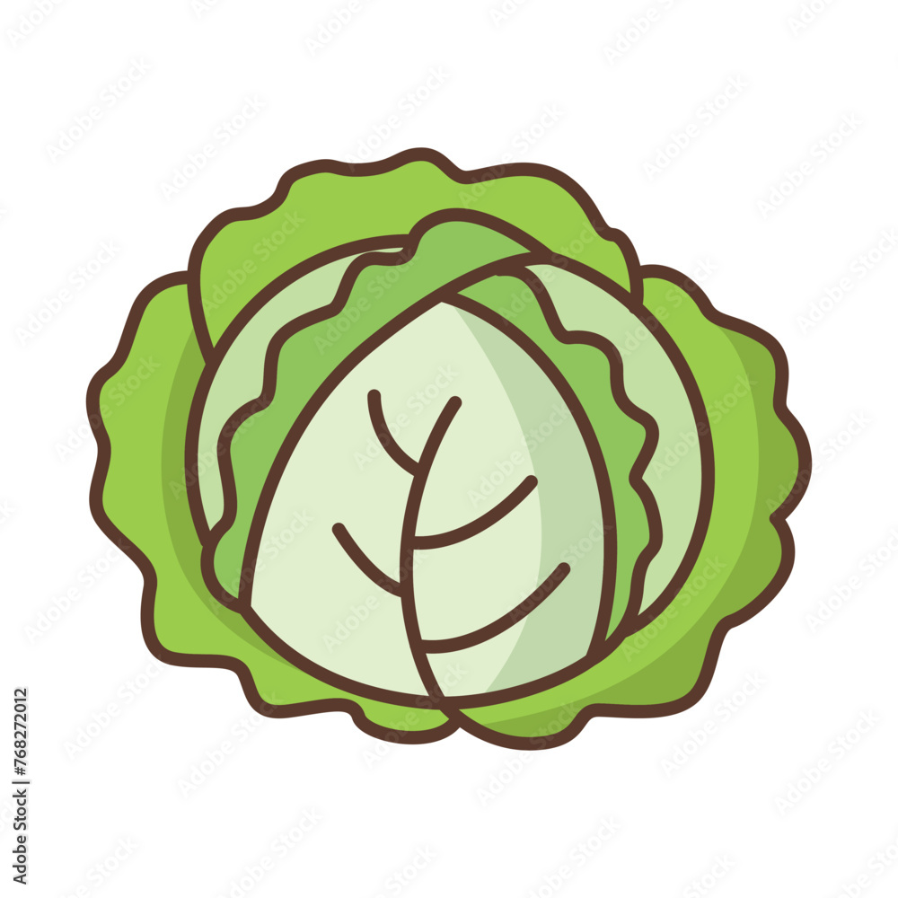 Cabbage icon vector design template Cabbage icon vector design template