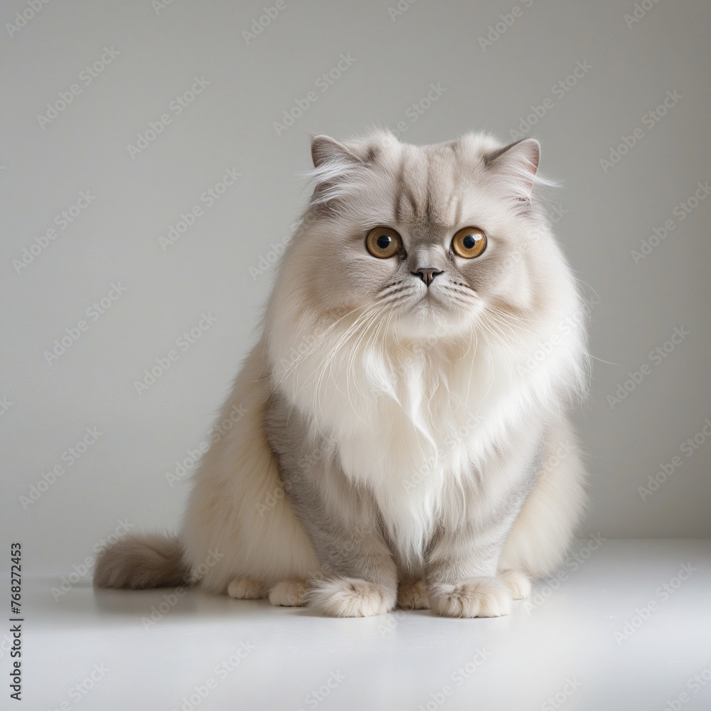 Vector Papercut of Persian Cat Vector Papercut of Persian Cat