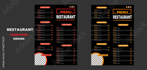 Creative Food Menu Design For Restaurants