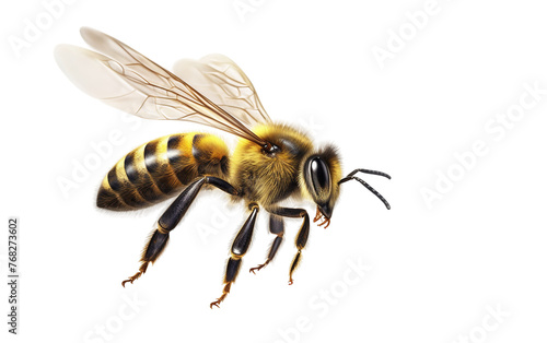 Soaring Bee Wings Isolated On Transparent Background PNG.