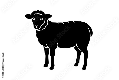 sheep silhouette vector illustration