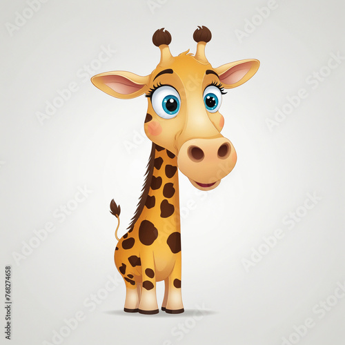 Logo illustration of a  Giraffe  cute style