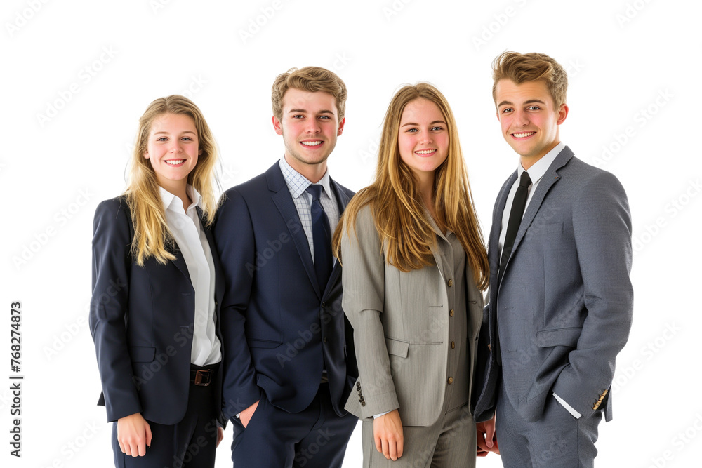 Young business crew smiling and confidence Young business crew smiling and confidence