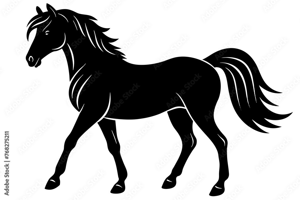 paso fino horse silhouette vector illustration