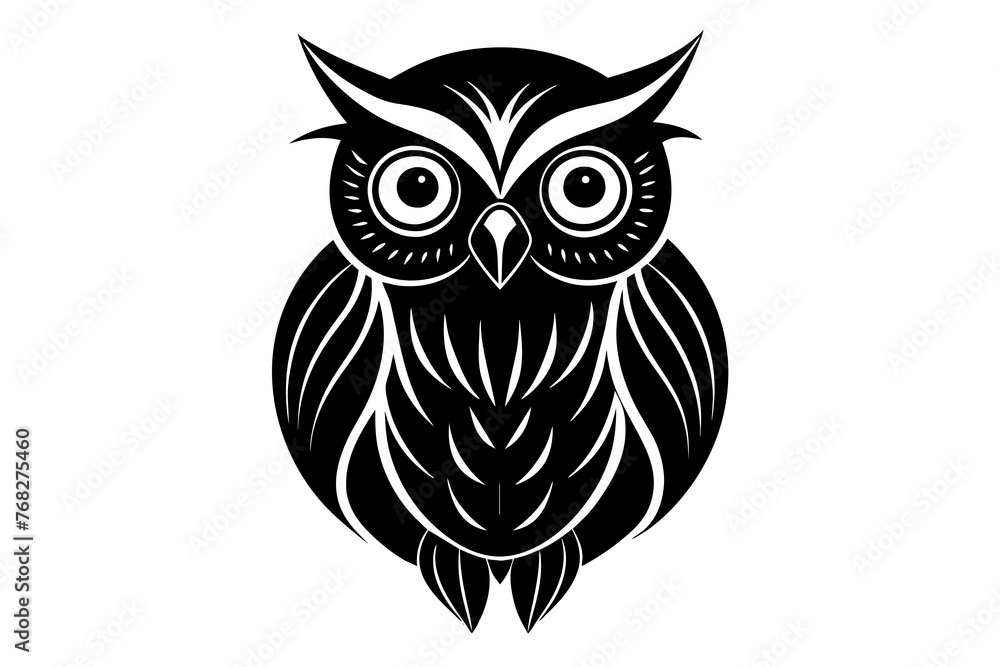 owl silhouette vector illustration