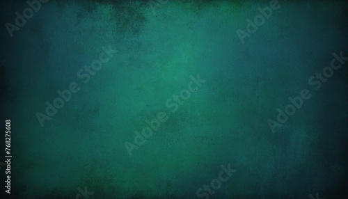 Dark blue green grunge textured background, grainy gradient abstract halftone banner