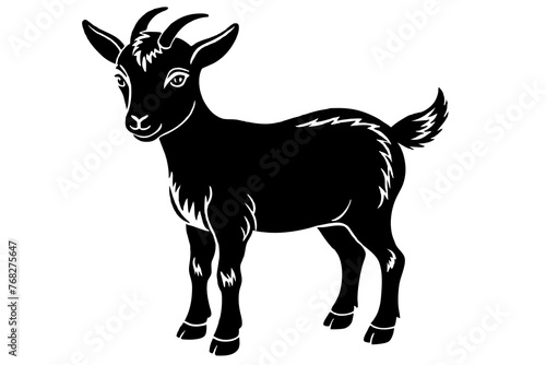 nigerian dwarf goat silhouette vector illustration © CreativeDesigns