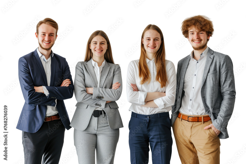 Young business crew smiling and confidence Young business crew smiling and confidence