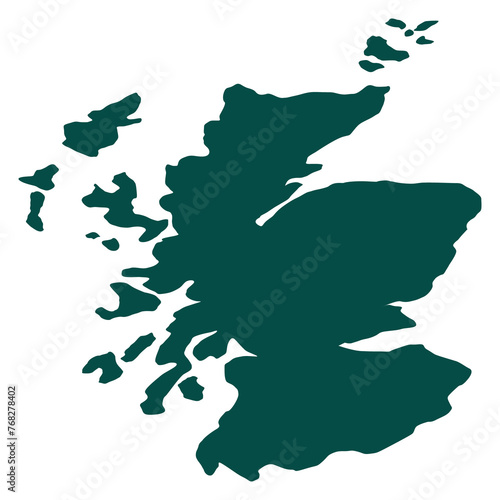 Scotland map silhouette. photo