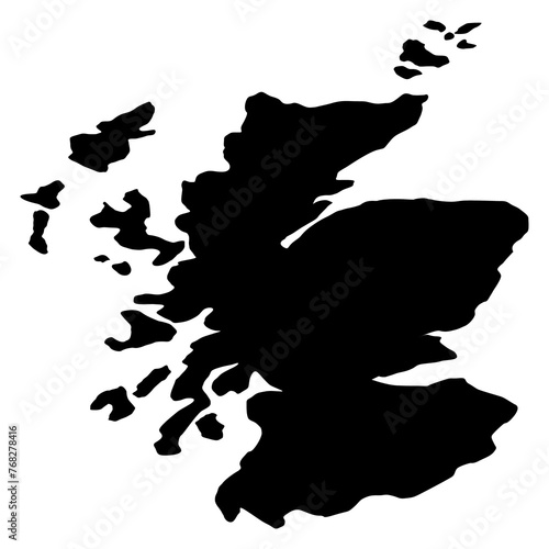 Scotland map silhouette. photo