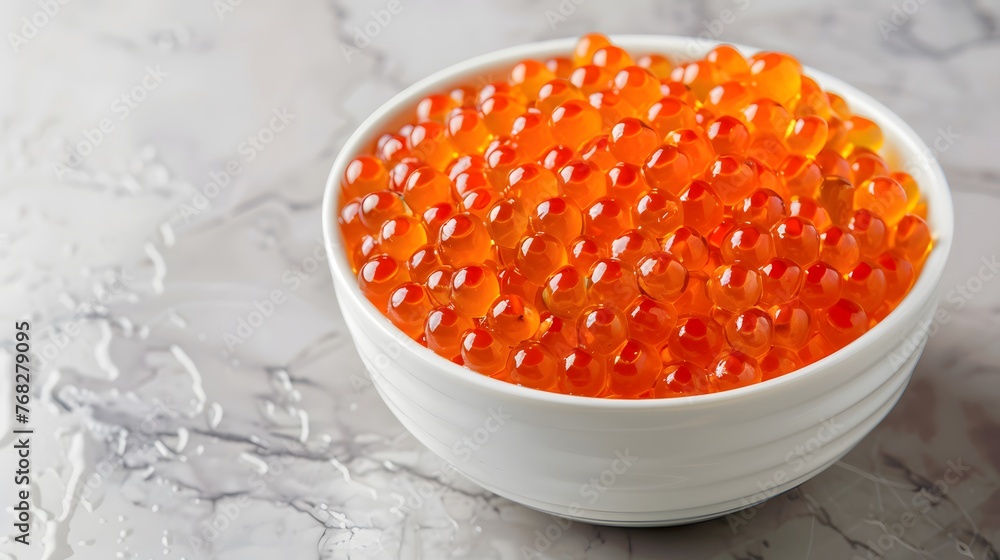 red caviar on white