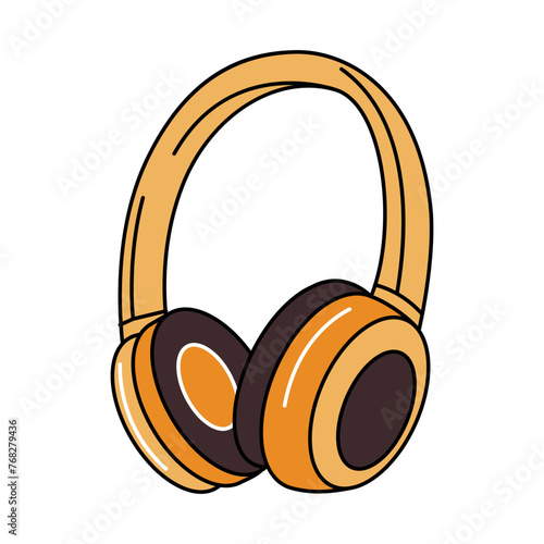 Headphone Sticker Vector