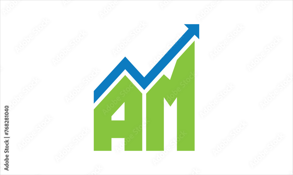 AM financial logo design vector template. AM financial logo design vector template.