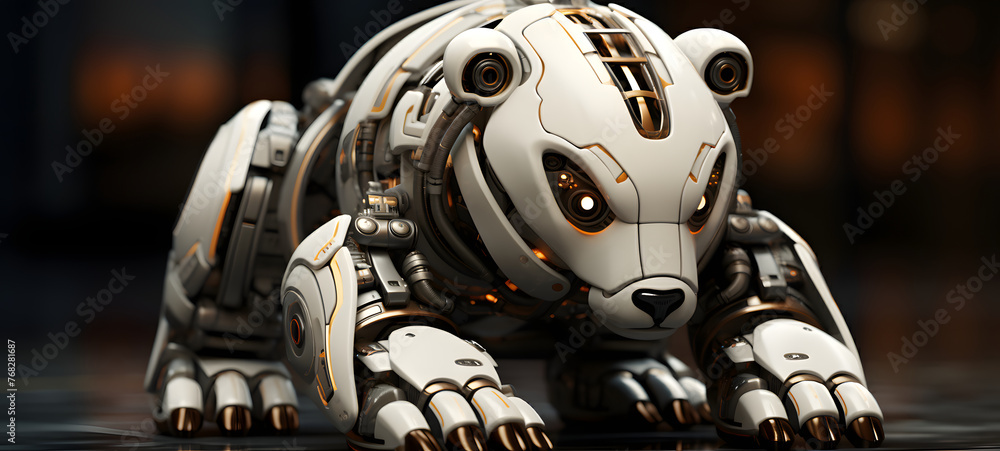 bear-shaped nano robot, ai generative bear-shaped nano robot, ai generative
