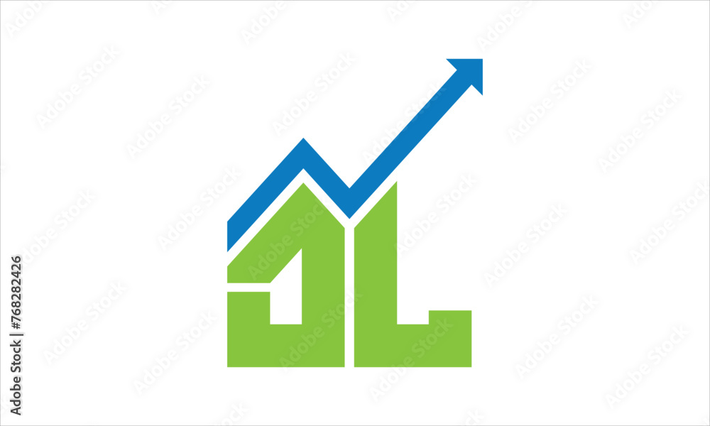 DL financial logo design vector template. DL financial logo design vector template.