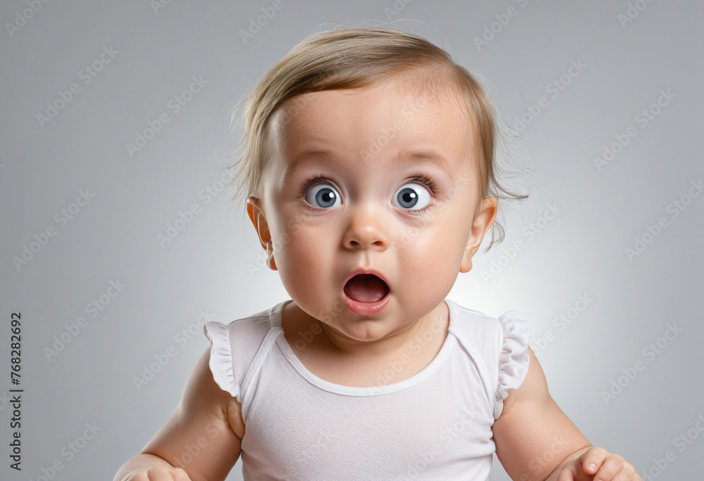 surprised or shocked cute little baby amazed of surprise surprised or shocked cute little baby amazed of surprise