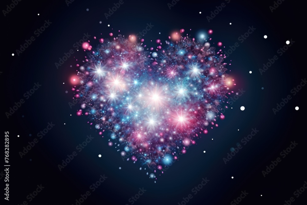 A cosmic heart composed of pink and blue stardust, evoking a sense of love and wonder in the universe. Galactic Heart of Pink and Blue Stardust A cosmic heart composed of pink and blue stardust, evoking a sense of love and wonder in the universe. Galactic Heart of Pink and Blue Stardust