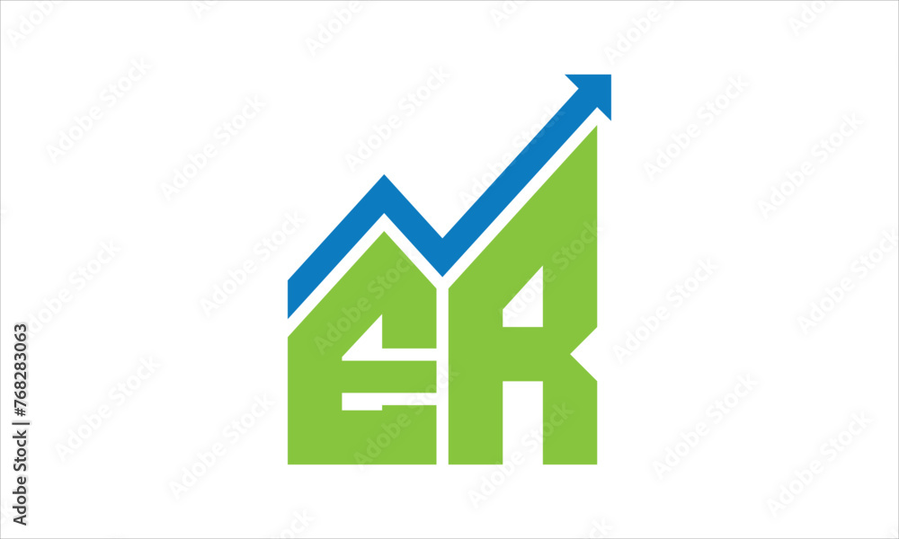 ER financial logo design vector template. ER financial logo design vector template.
