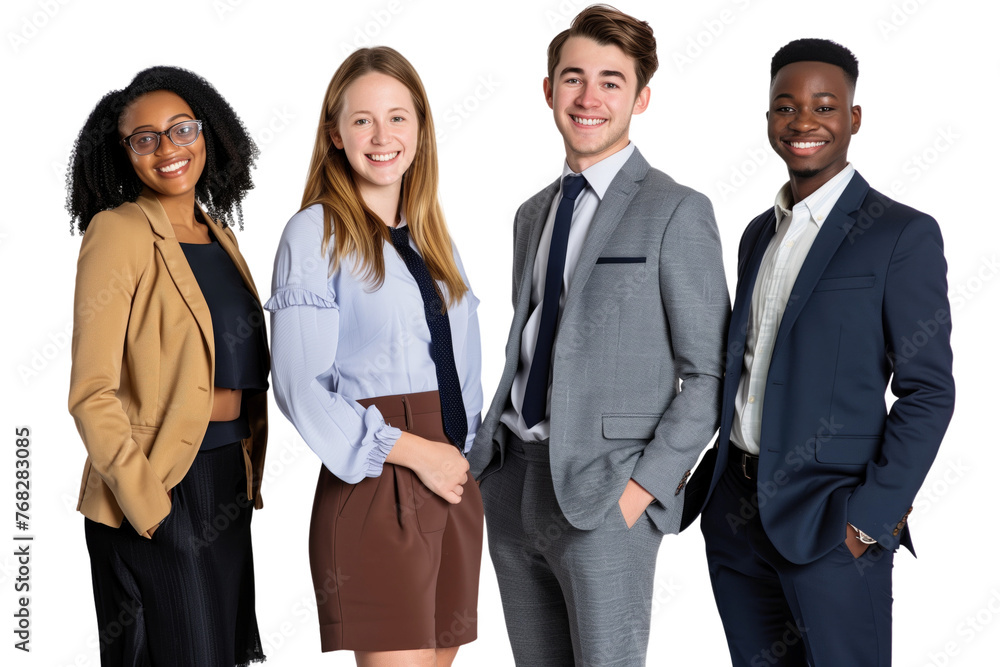 Young business crew smiling and confidence Young business crew smiling and confidence