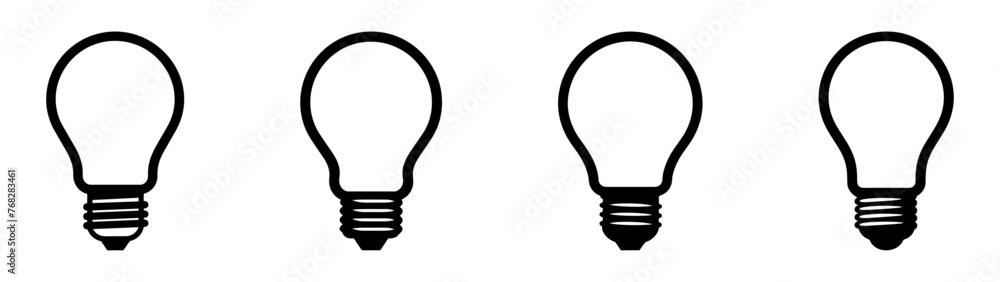 Light Bulb icon set, Idea icon symbol EPS 10 vector - obrazy, fototapety, plakaty 