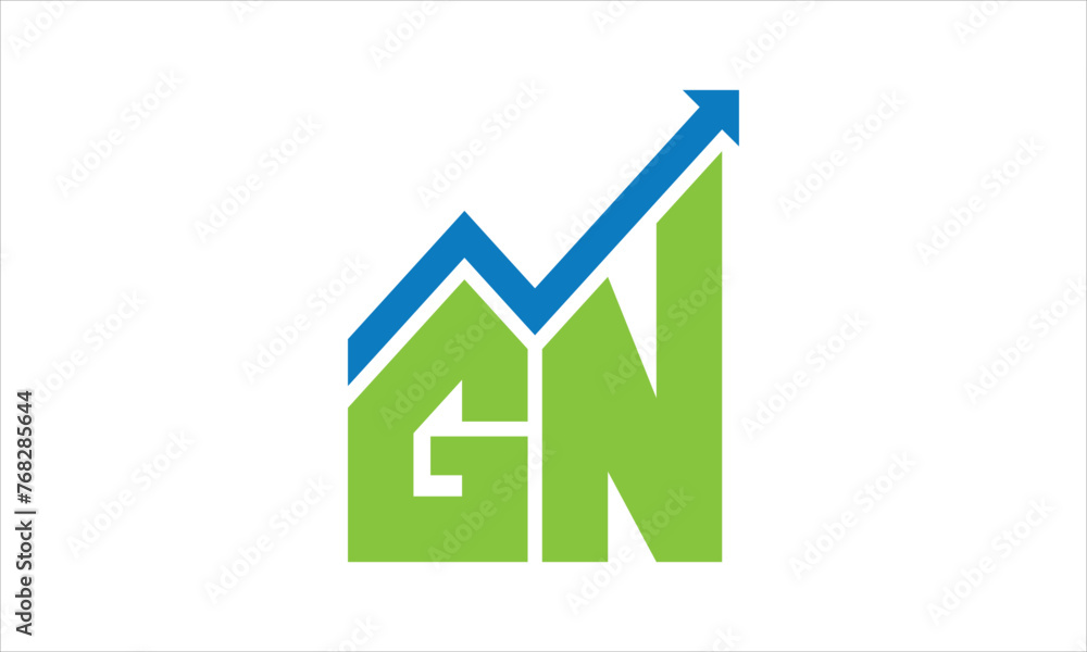 GN financial logo design vector template. GN financial logo design vector template.
