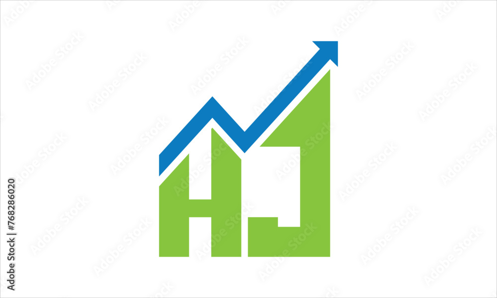 HJ financial logo design vector template. HJ financial logo design vector template.