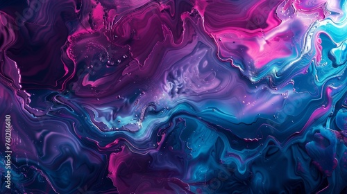 Mesmerizing abstract amoled 3d background. Abstract glowing fluid abstract. photo