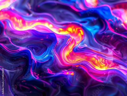 Mesmerizing abstract amoled 3d background. Abstract glowing fluid abstract.