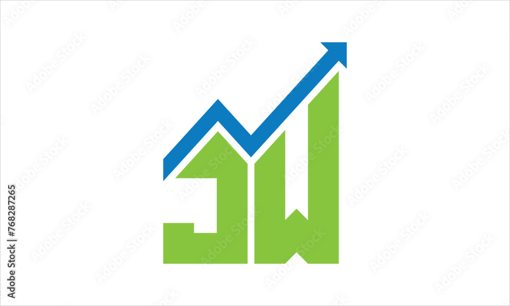 JW financial logo design vector template. JW financial logo design vector template.