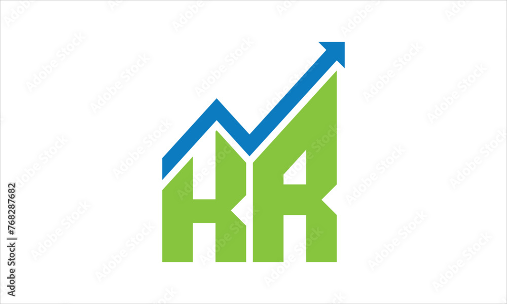 KR financial logo design vector template. KR financial logo design vector template.