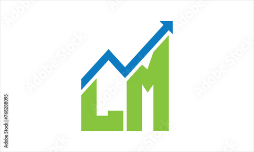 LM financial logo design vector template.