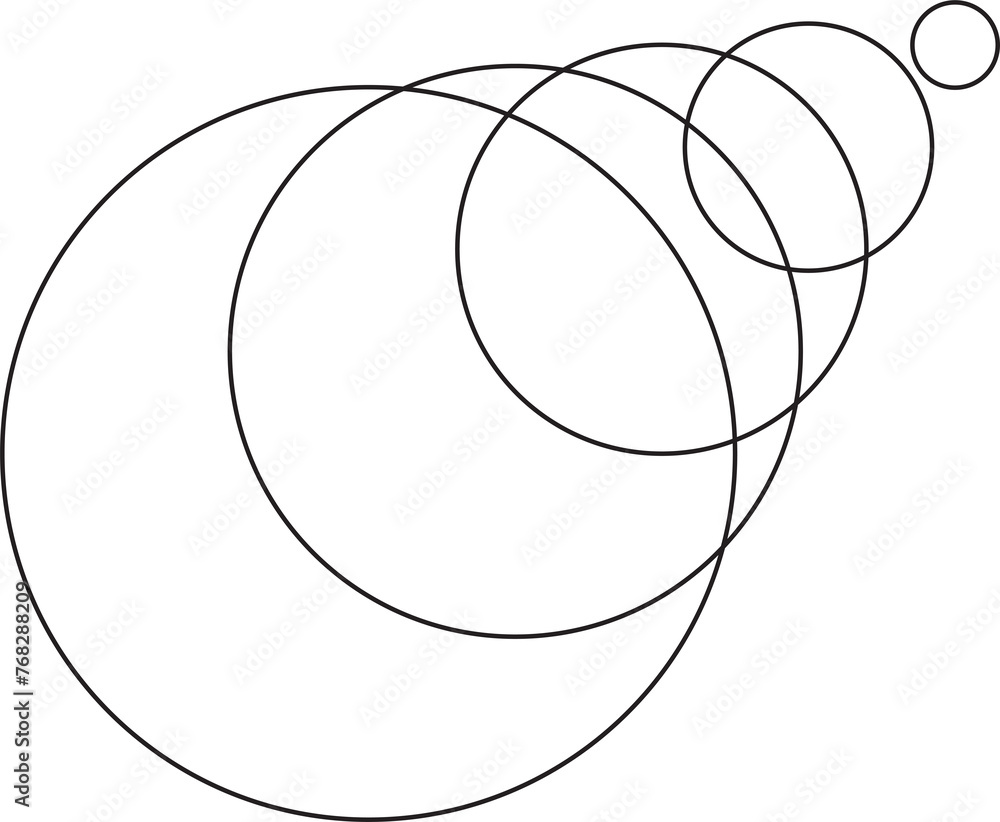Circle blending line modern shapes, graphics of sound waves Circle blending line modern shapes, graphics of sound waves