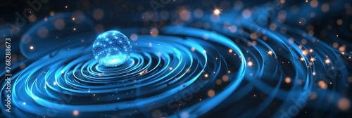 scientific concept of how magnetic fields radiate from an object