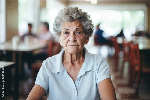 Portrait of a senior woman in nursing home photo