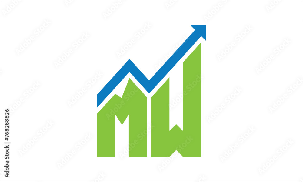 MW financial logo design vector template. MW financial logo design vector template.