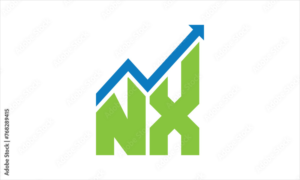 NX financial logo design vector template. NX financial logo design vector template.