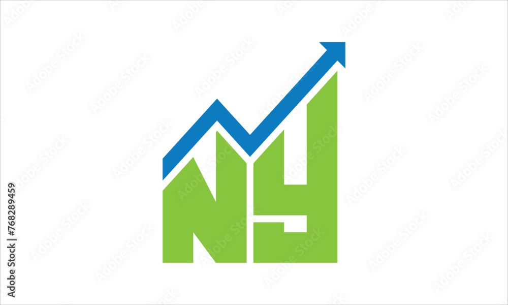 NY financial logo design vector template. NY financial logo design vector template.