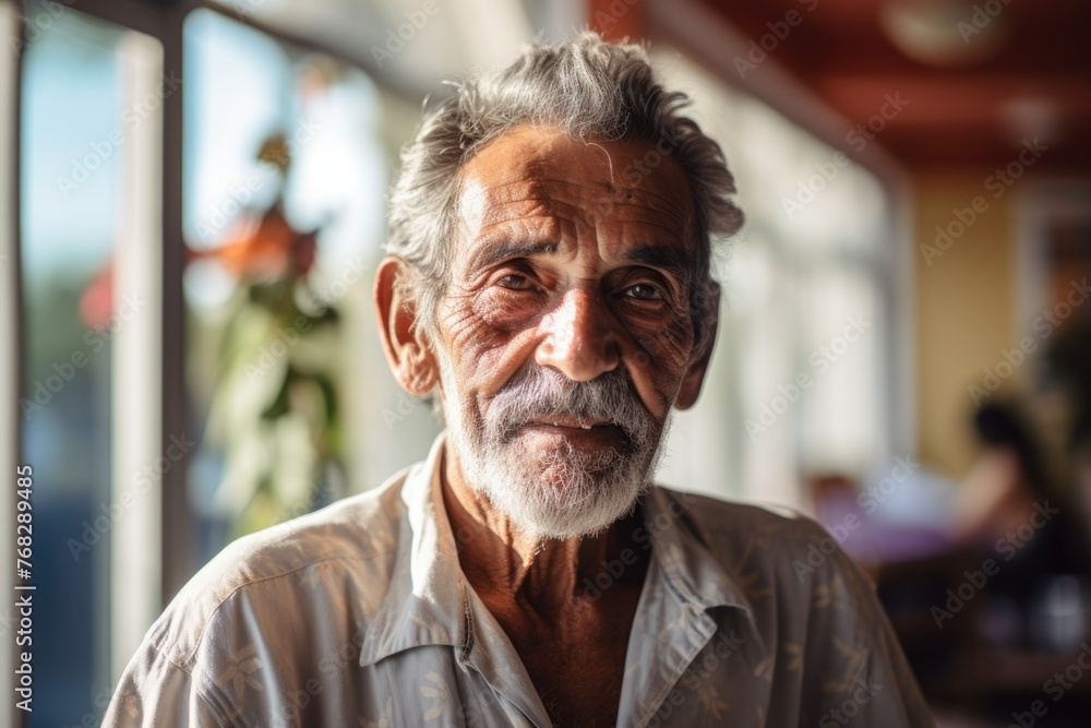 Portrait of a senior hispanic man in nursing home Portrait of a senior hispanic man in nursing home