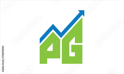 PG financial logo design vector template.