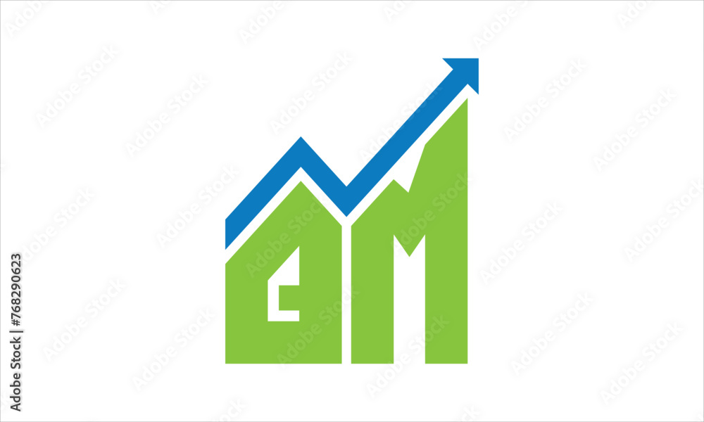 QM financial logo design vector template. QM financial logo design vector template.