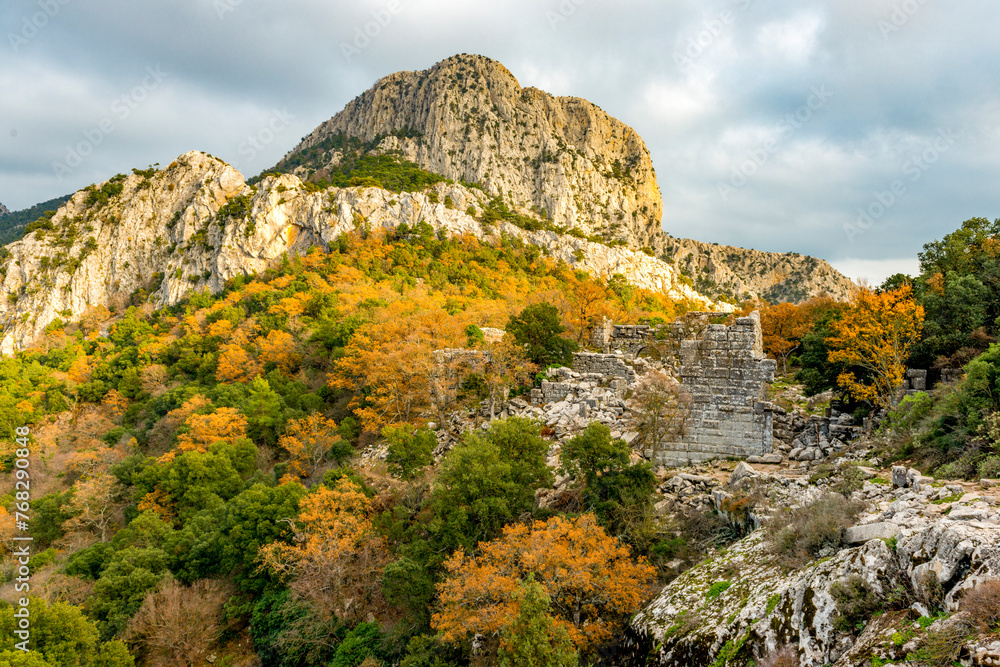 Termessos ancient city the amphitheatre. Termessos is one of Antalya -Turkey's most outstanding archaeological sites. Despite the long siege, Alexander the Great could not capture the ancient city. Termessos ancient city the amphitheatre. Termessos is one of Antalya -Turkey's most outstanding archaeological sites. Despite the long siege, Alexander the Great could not capture the ancient city.