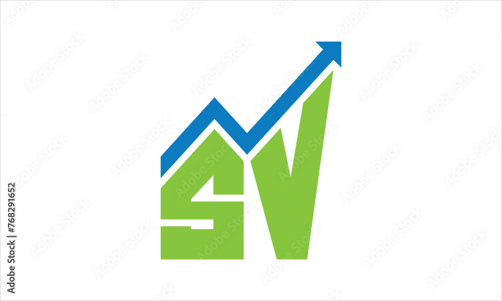 SV financial logo design vector template. SV financial logo design vector template.