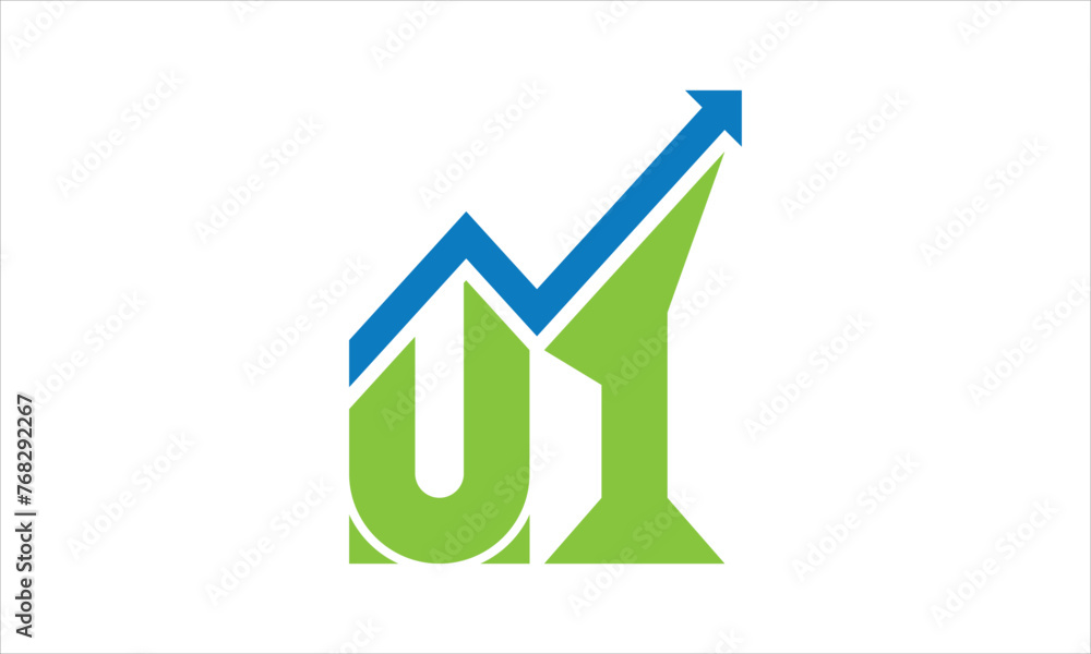 UI financial logo design vector template. UI financial logo design vector template.