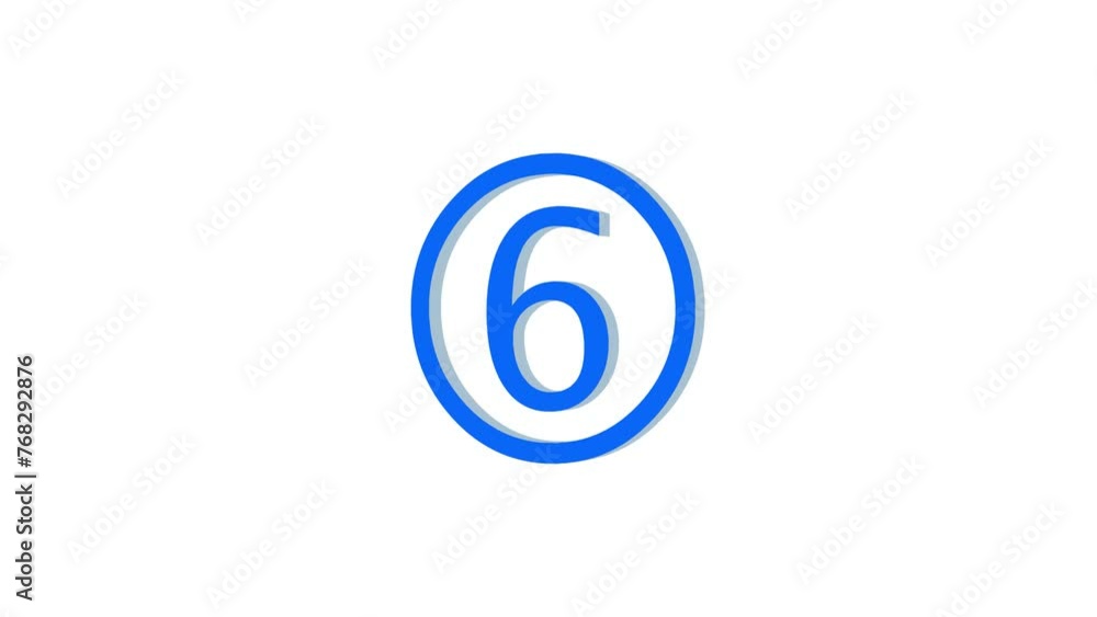 3d six logo icon loopable rotated blue color animation on white background 3d six logo icon loopable rotated blue color animation on white background