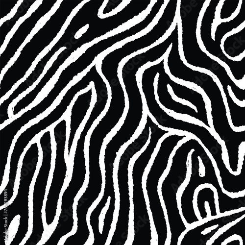 Black and white abstract stripe seamless pattern for creative backgrounds