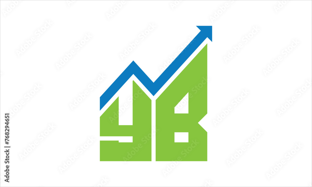 YB financial logo design vector template. YB financial logo design vector template.